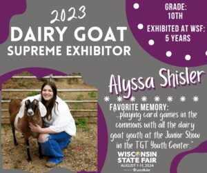 Shisler The Dairy Goat Supreme Exhibitor